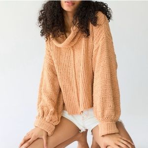 EUC FREE PEOPLE Be Yours Cowl Neck Sweater size Medium